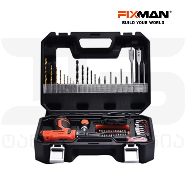 12V უკაბელო დრელის ნაკრები Fixman